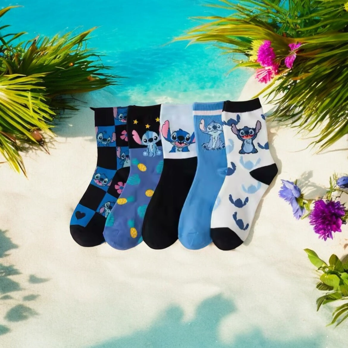 Lot de 5 Chaussettes Stitch